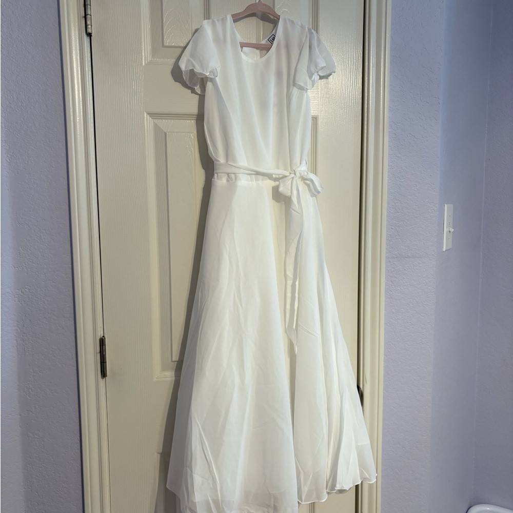 Elegant White Kids Formal Dress